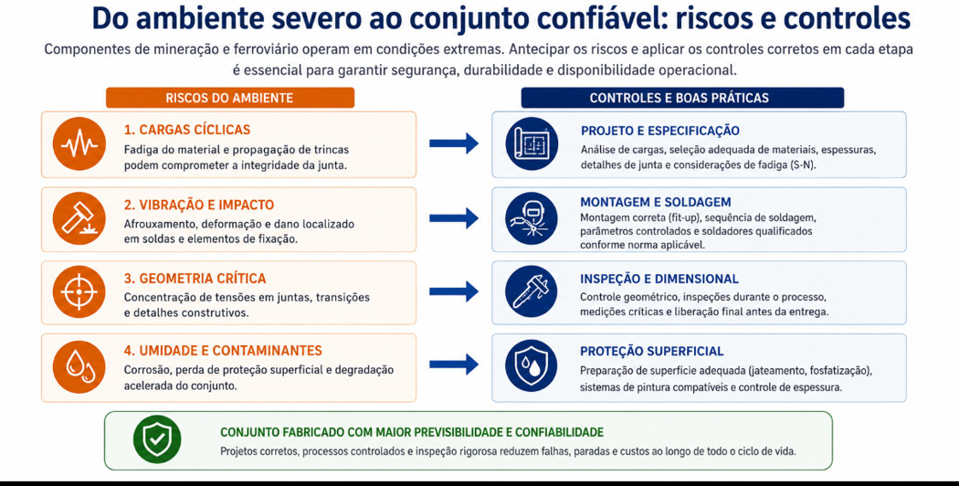 Segurança Estrutural na Mineração e no Setor Ferroviário: como conjuntos soldados confiáveis são fabricados